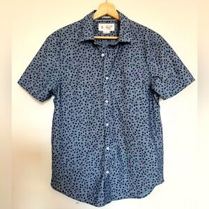 Original Penguin Heritage Slim Fit Button Up Leaf Patterned Top